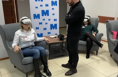 Śniadanie Biznesowe – Mikołajkowy Chill na Uniwersytecie WSB Merito Bydgoszcz 04.12.2025 [ZDJĘCIA] | Aktualności | Uniwersytet WSB Merito Bydgoszcz: Śniadanie biznesowe - Mikołajkowy Chill - strefa VR