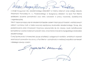 Inauguracja Roku Akademickiego 2026/2027 [GALERIA ZDJĘĆ] | Aktualności | Uniwersytet WSB Merito Bydgoszcz: list filharmonia