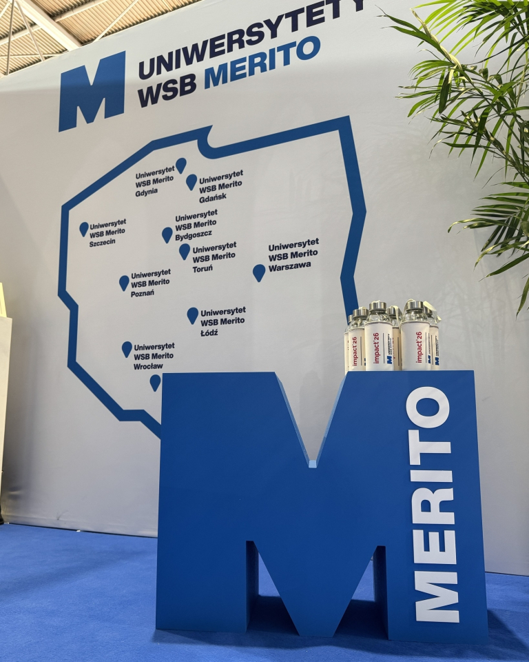 Zdrowy pracownik, zdrowa firma | Uniwersytet WSB Merito Bydgoszcz: stoisko Uniwersytetu WSB Merito na Impact
