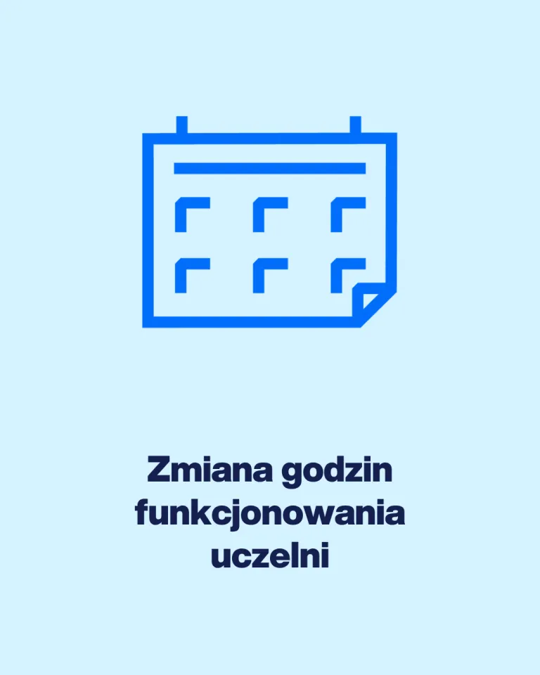 Zmiana godzin funkcjonowania uczelni w dniu 15 maja | Aktualności | Uniwersytet WSB Merito Bydgoszcz: zmiana godzin