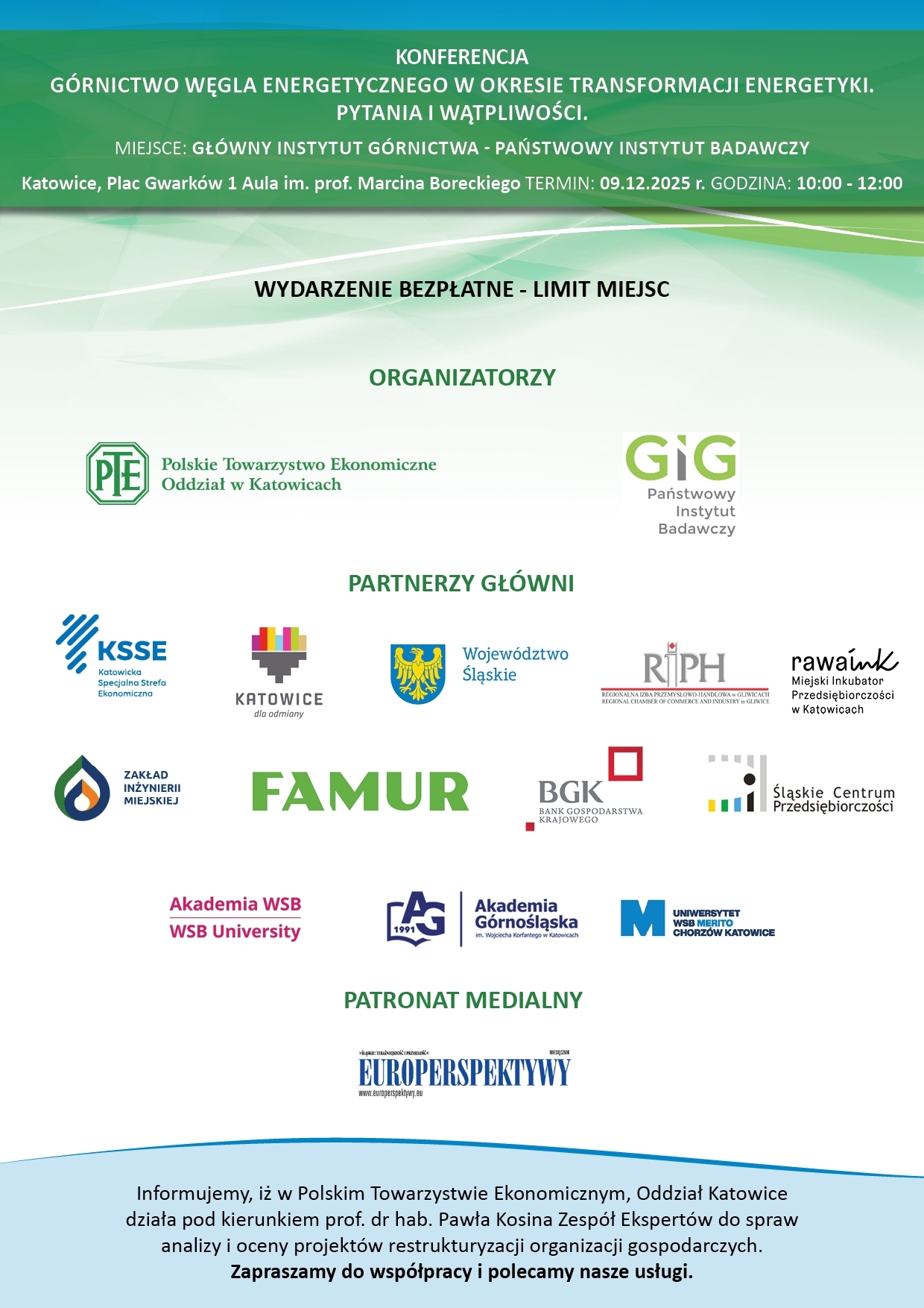 partnerzy konferencji PTE 9.12.2025