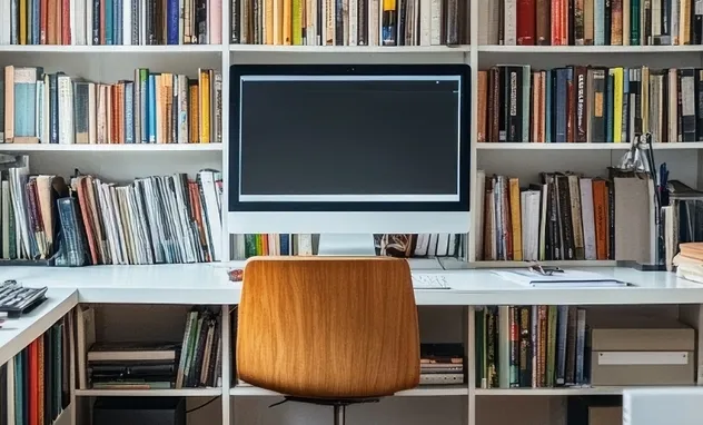 Skorzystaj ze specjalistycznego oprogramowania w Bibliotece | Aktualności | Uniwersytet WSB Merito Chorzów: komputer w bibliotece