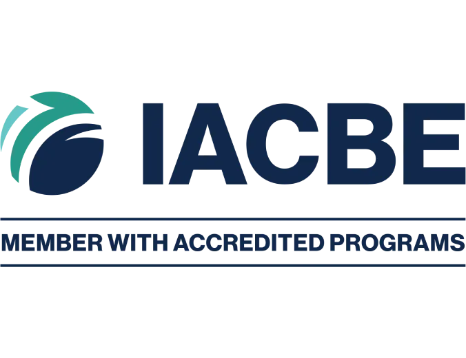 Rankings and accreditations | WSB Merito Gdańsk University: Logotyp IACBE (International Accreditation Council for Business Education)