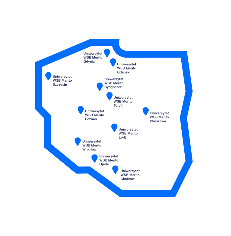 Who we are | WSB Merito Łódź University: Mapa uczelni grupy MERITO