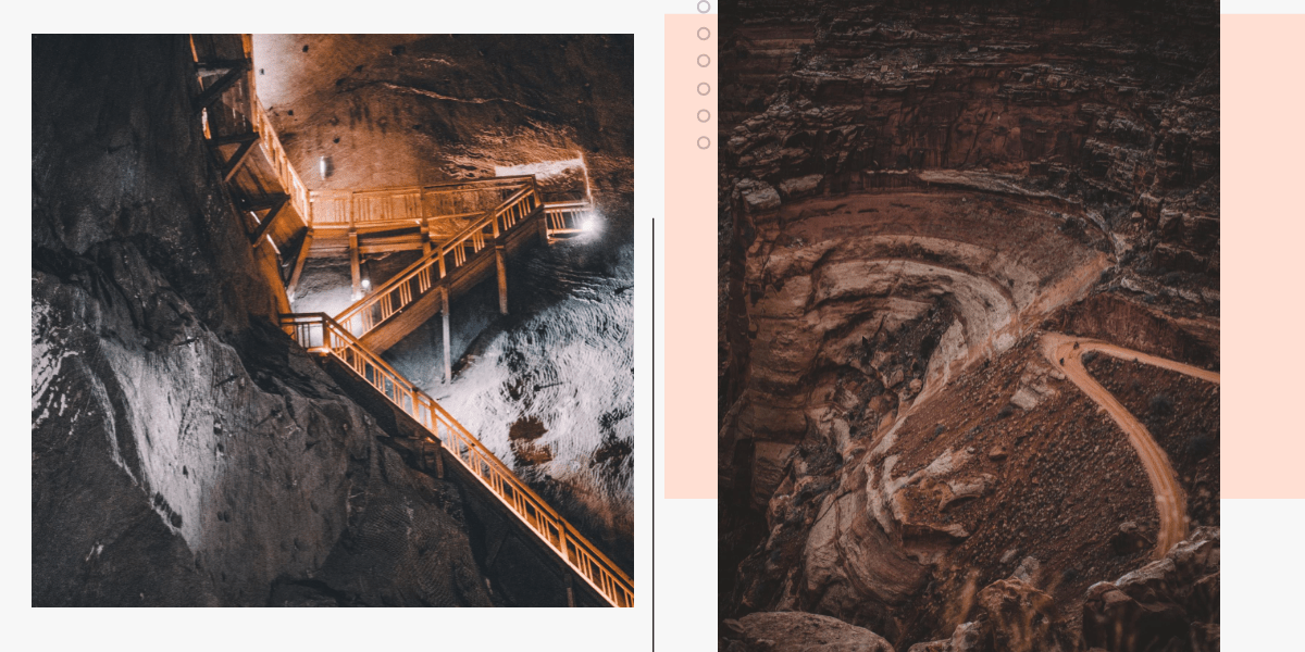 kopalnia miedzi, wykopalisko, ciężarówki, piasek