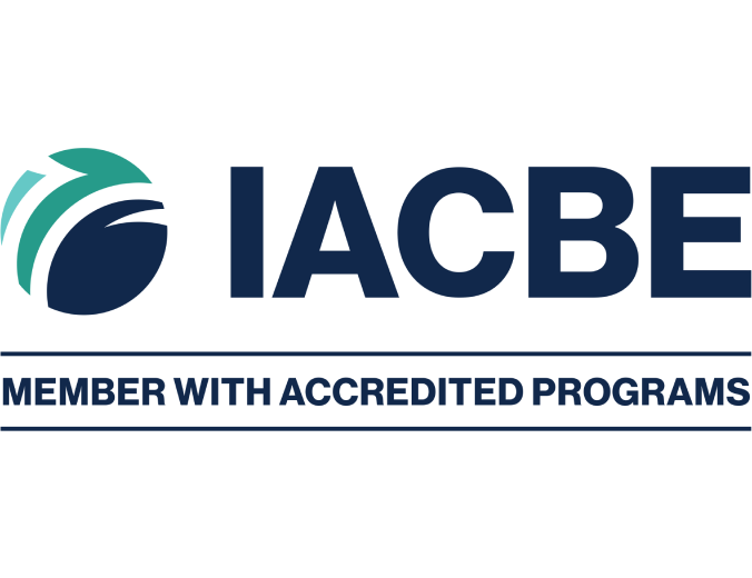 Rankingi i akredytacje | Uniwersytet WSB Merito w Gdańsku: Logotyp IACBE (International Accreditation Council for Business Education)