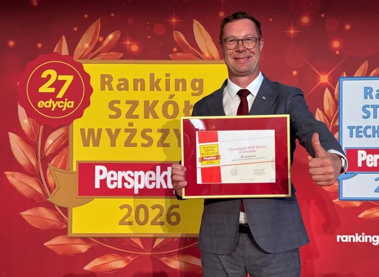Uniwersytet WSB Merito w Gdańsku z filią w Gdyni numerem 1 wśród pomorskich uczelni niepublicznych! | Aktualności | Uniwersytet WSB Merito Gdynia: perspektywy 2026 rektor