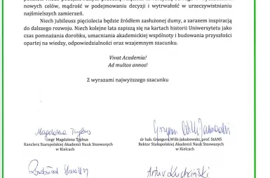 Uroczyście rozpoczęliśmy jubileuszowy rok akademicki 2026/2027 | Aktualności | Uniwersytet WSB Merito Łódź: List: Staropolska Akademia Nauk Stosowanych cz.2