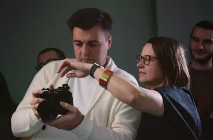 Aktualności | Uniwersytet WSB Merito Łódź: Mateusz Ruśkiewicz i menadżer kierunku Izabela Lewandowska