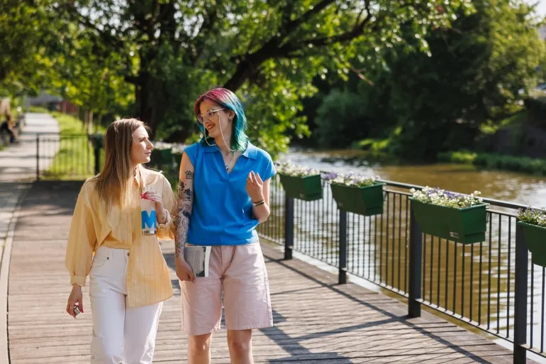 Analityk danych finansowych | Uniwersytet WSB Merito Opole: Dwie spacerujące dziewczyny