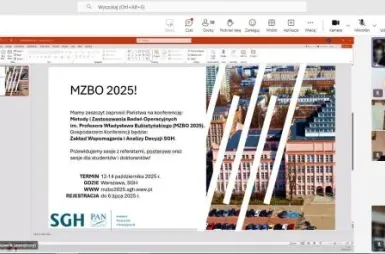 Wirtualne Seminarium z Badań Operacyjnych | Uniwersytet WSB Merito w Poznaniu: wsbo
