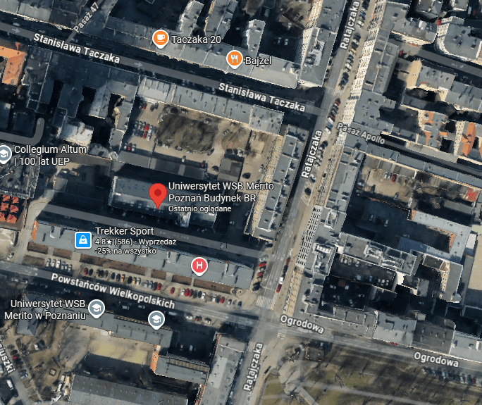 Local Poznań - spotkanie networkingowe | Aktualności | Uniwersytet WSB Merito w Poznaniu: mapka