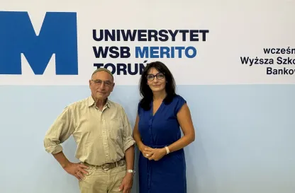Aktualności | Uniwersytet WSB Merito w Toruniu: Christopher Knill i dr hab. Monika Chodorek - rektor UWSB Merito w Toruniu
