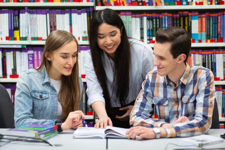 Czasopisma naukowe on-line | Uniwersytet WSB Merito w Toruniu: studenci_biblioteka_uniwersytet_merito
